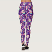 Cute Cupid Pig Whit Heart Patroon Leggings (Achterkant)