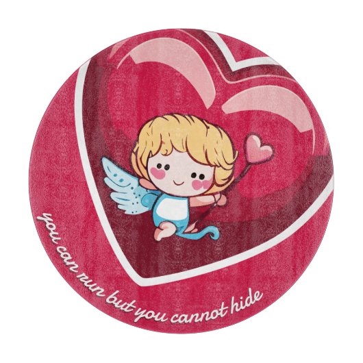 Cute Cupid Snijplank (Voorkant)