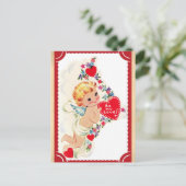 Cute  Cupid Valentijnsdag Briefkaart (Staand voorkant)