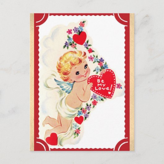 Cute  Cupid Valentijnsdag Briefkaart (Voorkant)