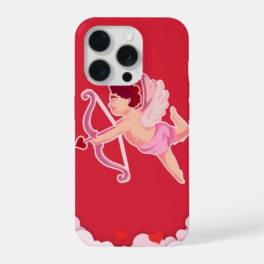 Cute Cupid Valentine Angel Illustration iPhone Hoesje (Achterkant)