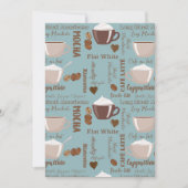 Cute Cups Cream Caffeine Graans Brown Heart Bedankkaart (Voorkant)