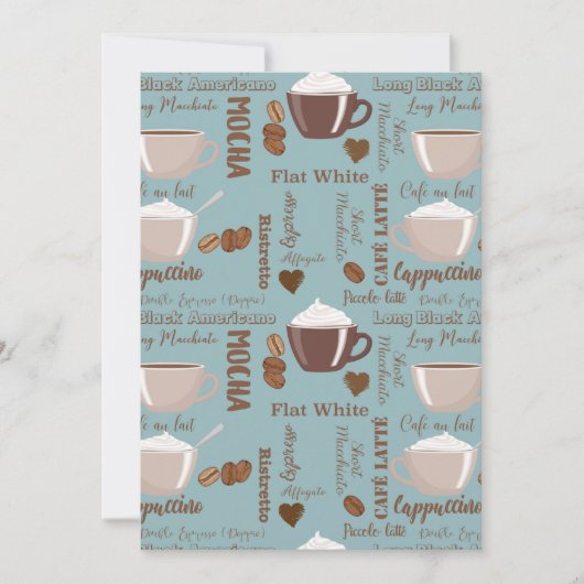 Cute Cups Cream Caffeine Graans Brown Heart Bedankkaart (Voorkant)