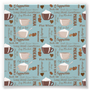 Cute Cups Cream Caffeine Graans Brown Heart Foto Afdruk