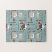 Cute Cups Cream Caffeine Graans Brown Heart Legpuzzel (Horizontaal)