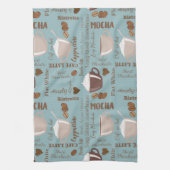 Cute Cups Cream Caffeine Graans Brown Heart Theedoek (Verticaal)