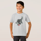 Cute curieuze Cartoon Wolf Children T-Shirt (Voorkant volledig)