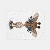 Cute Curious Baby Giraffe Wearing Glasses Fleece Deken (Voorkant (Horizontaal))
