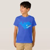 Cute curious Cartoon Dolphin Children T-Shirt (Voorkant volledig)