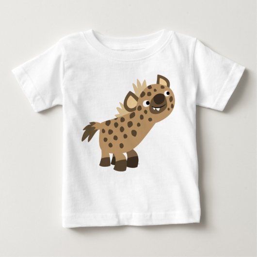 Cute Curious Cartoon Hyena Baby T-Shirt (Voorkant)