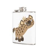 Cute Curious Cartoon Hyena Hip Flask Heupfles (Links)