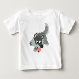Cute Curious Cartoon Wolf Baby T-Shirt