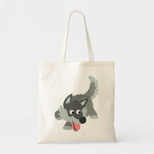 Cute Curious Cartoon Wolf Bag Tote Bag (Voorkant)