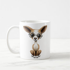 Cute Curious Chihuahua Wearing Eye Glasses Koffiemok