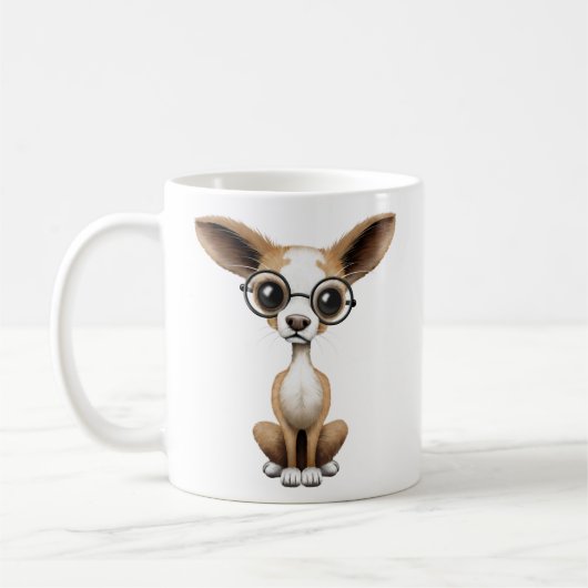 Cute Curious Chihuahua Wearing Eye Glasses Koffiemok (Links)