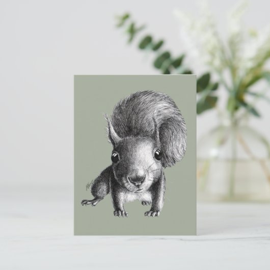 Cute Curious Squirrel Briefkaart (Staand voorkant)