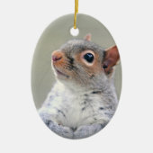 Cute Curious Squirrel Foto Keramisch Ornament (Voorkant)