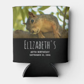 Cute & Curious Squirrel Natuur Foto: Birthday Blikjeskoeler (Voorkant)