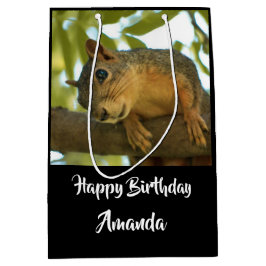 Cute & Curious Squirrel Natuur Foto: Birthday Medium Cadeauzakje
