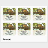 Cute & Curious Squirrel Natuur Foto - Business Vierkante Sticker (Vel)