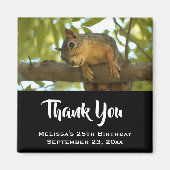 Cute & Curious Squirrel Natuur Foto - Hartelijk da Magneet (Voorkant)