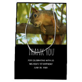 Cute & Curious Squirrel Natuur Foto - Hartelijk da Medium Cadeauzakje (Achterkant)