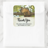 Cute & Curious Squirrel Natuur Foto - Hartelijk da Vierkante Sticker (Tas)