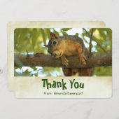 Cute Curious Squirrel Natuur Fotografie Bedankt (Voorkant / Achterkant)