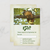 Cute Curious Squirrel Natuur Fotografie RSVP Kaartje (Voorkant / Achterkant)