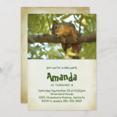 Cute Curious Squirrel Natuur Fotografie van zaterd Kaart (Voorkant / Achterkant)