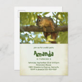 Cute Curious Squirrel Natuur Fotografie van zaterd Uitnodiging Briefkaart (Voorkant / Achterkant)