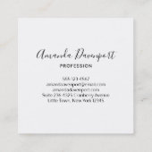 Cute Curious Squirrel Natuur Fotografie Vierkante Visitekaartje (Achterkant)