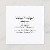 Cute Curious Squirrel Natuur Fotografie Vierkante Visitekaartje (Achterkant)