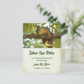 Cute Curious Squirrel Natuur Photo - Save the Date Uitnodiging Briefkaart (Staand voorkant)