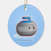 Cute Curling Stone Keramisch Ornament (Links)