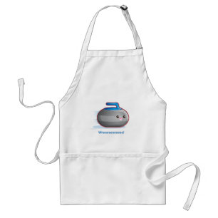 Cute Curling Stone Standaard Schort