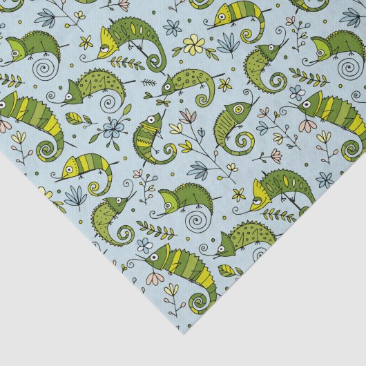 Cute Curly Chameleon Reptile Lovely Lizard Tissuepapier (Detail)