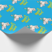 Cute Curly Lamb & Scruffy Bunny Happy Paast Scene Cadeaupapier (Hoek)