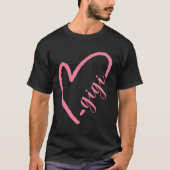 Cute Cursive Heart Grandma Gigi T-shirt (Voorkant)