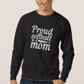 Cute Cursive Proud Softball Mom Softball and Bat D Trui (Voorkant)
