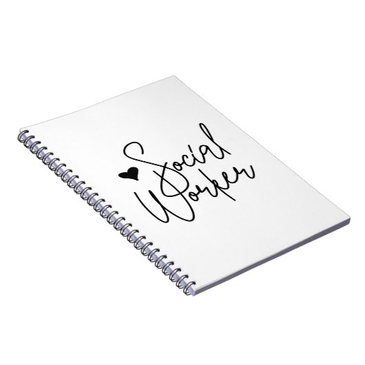 Cute Cursive Social Worker Notitieboek (Rechterzijde)