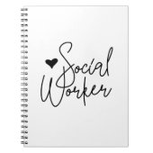 Cute Cursive Social Worker Notitieboek (Voorkant)