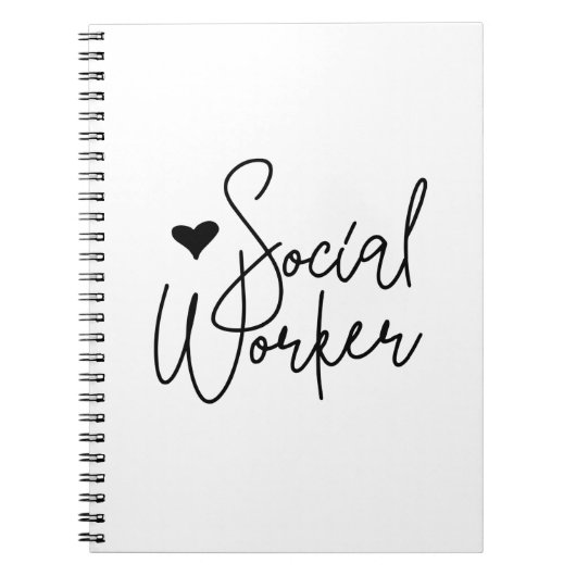Cute Cursive Social Worker Notitieboek (Voorkant)