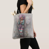Cute Curvy Pastel Fairy with Iridescent Wings  Tote Bag (Dichtbij)