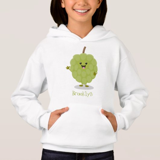 Cute custard apple cherimoya cartoon (Voorkant)
