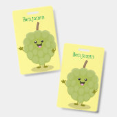 Cute custard apple cherimoya cartoon badge (Voor- en achterkant)