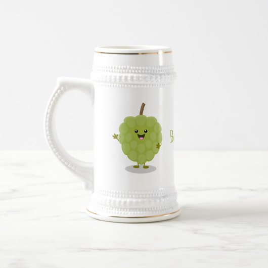 Cute custard apple cherimoya cartoon bierpul (Links)