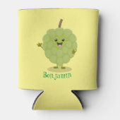 Cute custard apple cherimoya cartoon blikjeskoeler (Voorkant)