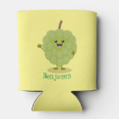 Cute custard apple cherimoya cartoon blikjeskoeler (Achterkant)