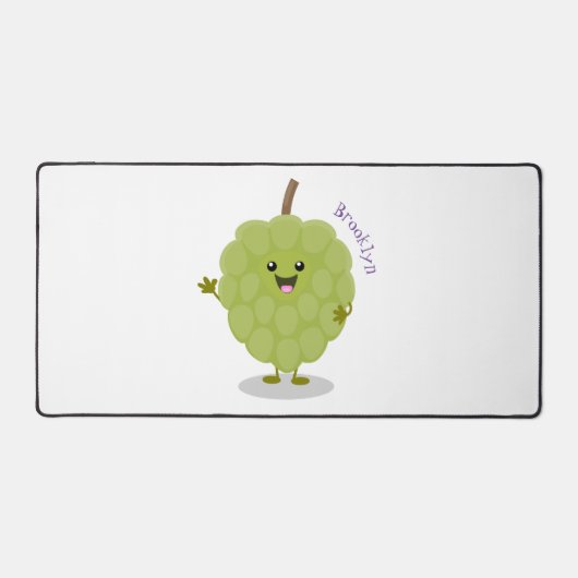 Cute custard apple cherimoya cartoon bureaumat (Voorkant)